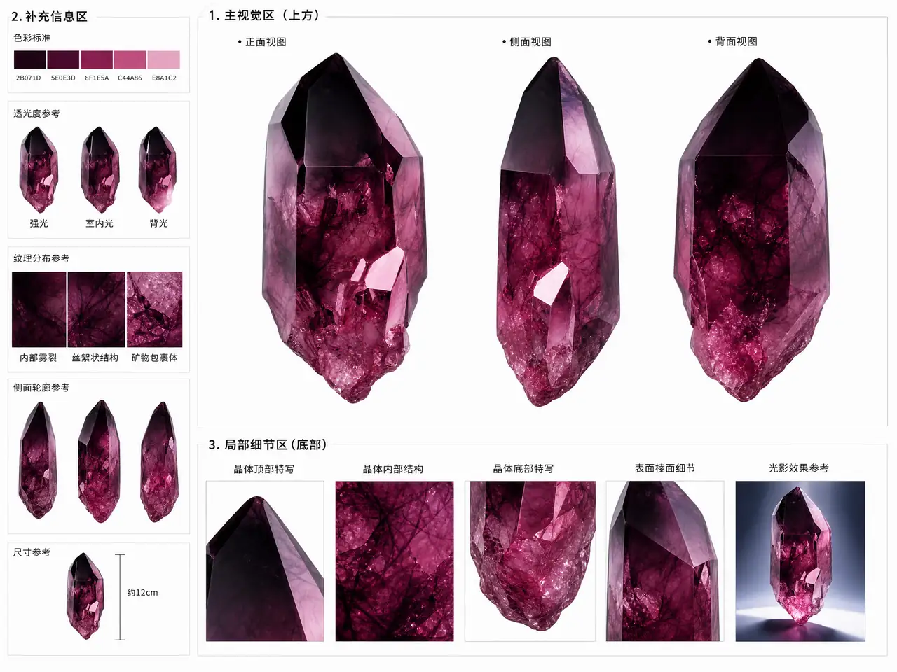 水晶三视图与细节设定