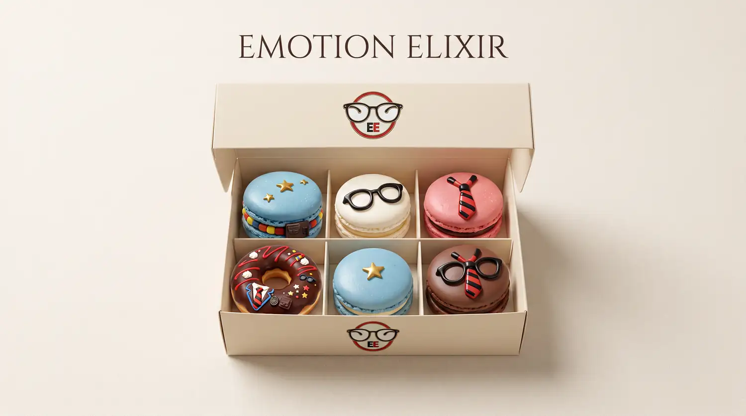 Emotion Elixir dessert gift box front view
